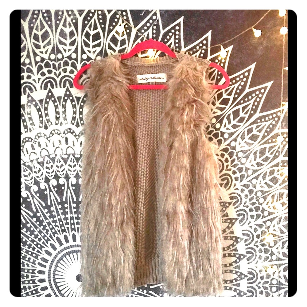 Faux Fur NWOT Belk Sebby Collection Knot Vest